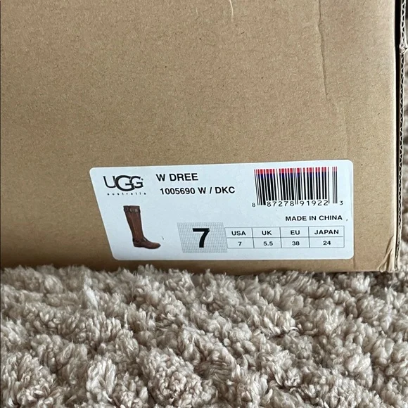 UGG Brown Leather Knee-High Boots - Picture 4 of 5